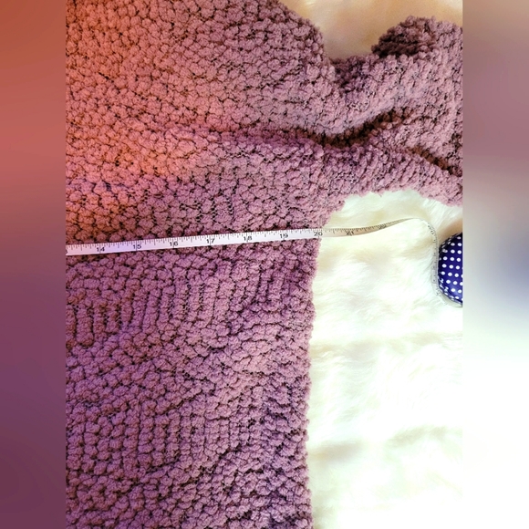 Merokeety | Taro Long Sleeve Popcorn Teddy Fuzzy Cardigan Sweater | Small - Picture 8 of 13